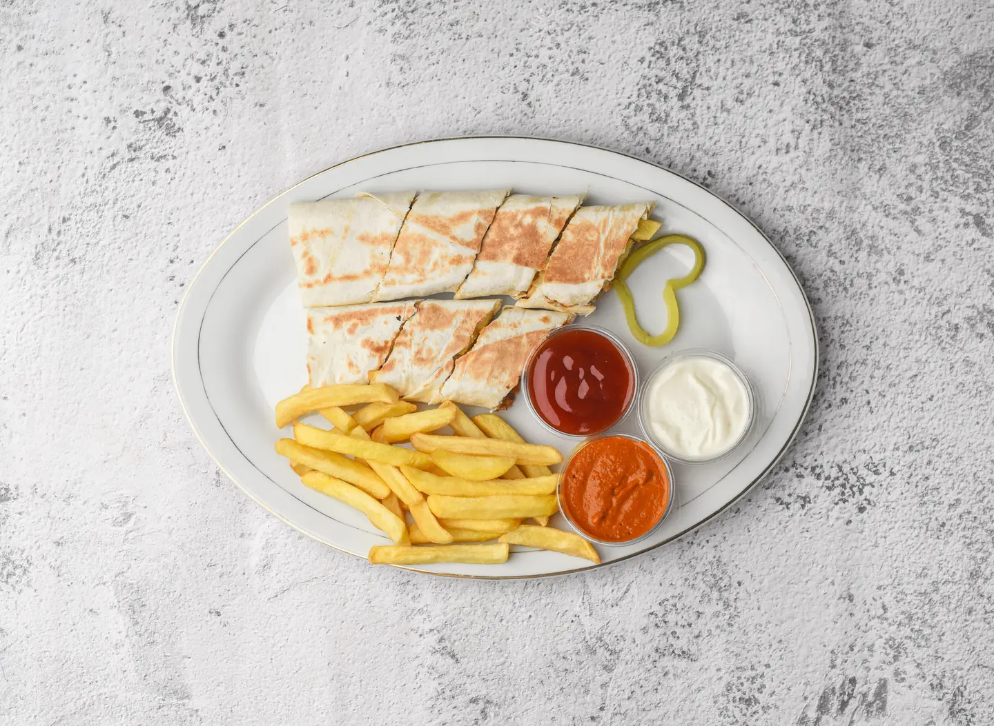 Plain Arabic Shawarma With Cheese