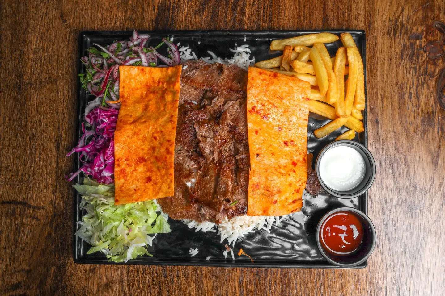 Meat Shawerma With Rice