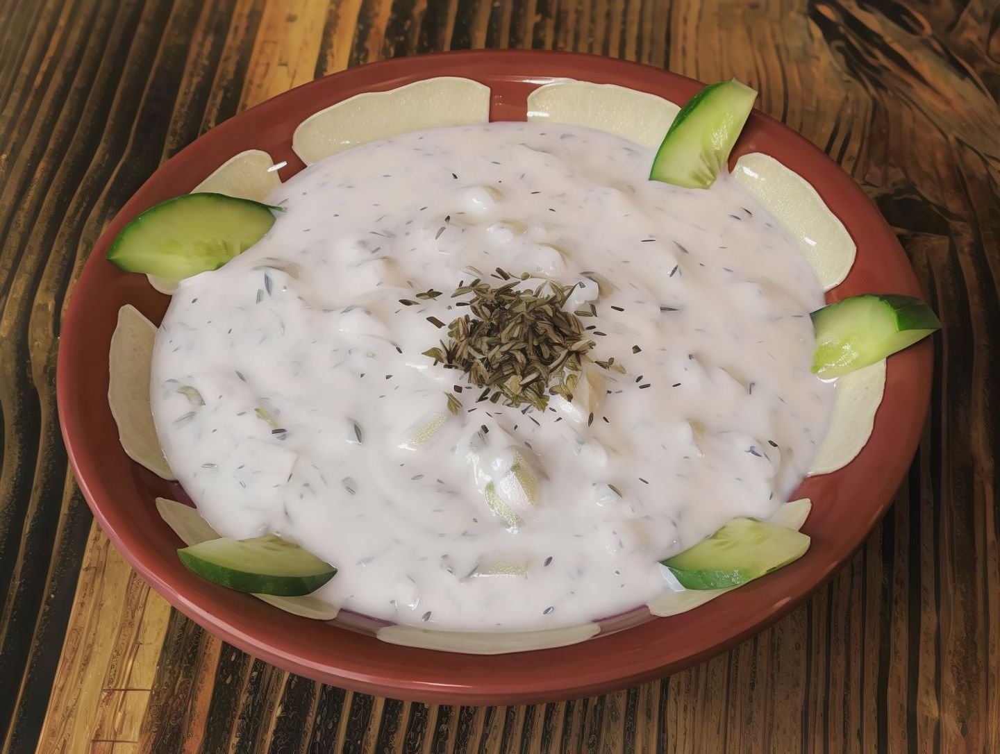سلطة خيار باللبن
