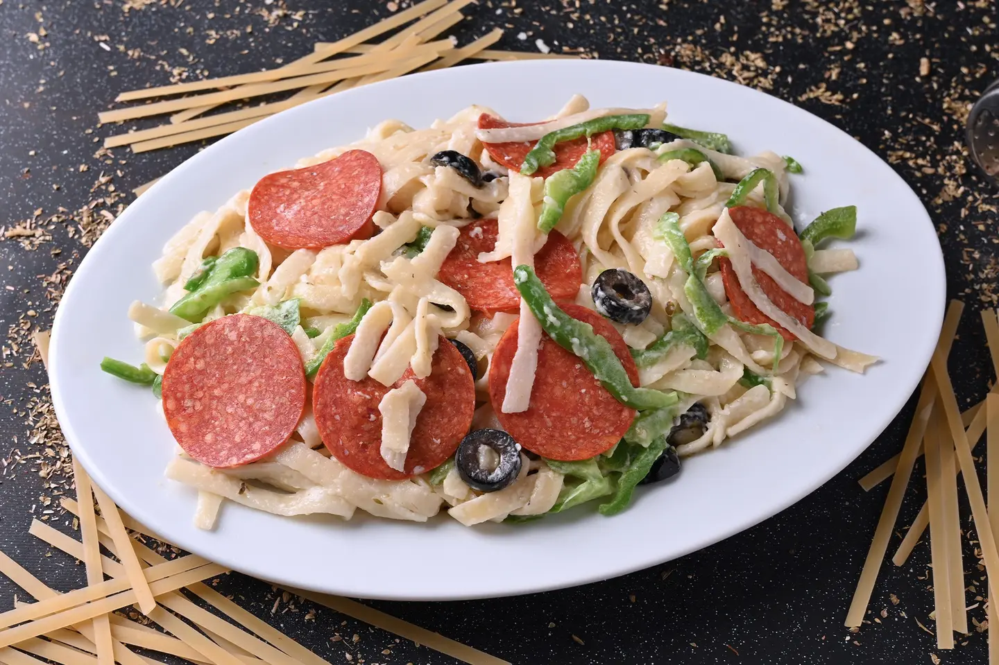 Pepperoni Fettuccine