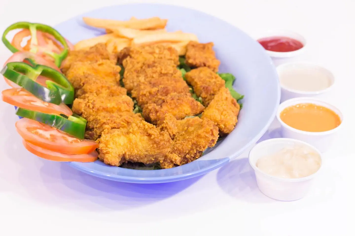 سمك فيليه مقلي - وسط