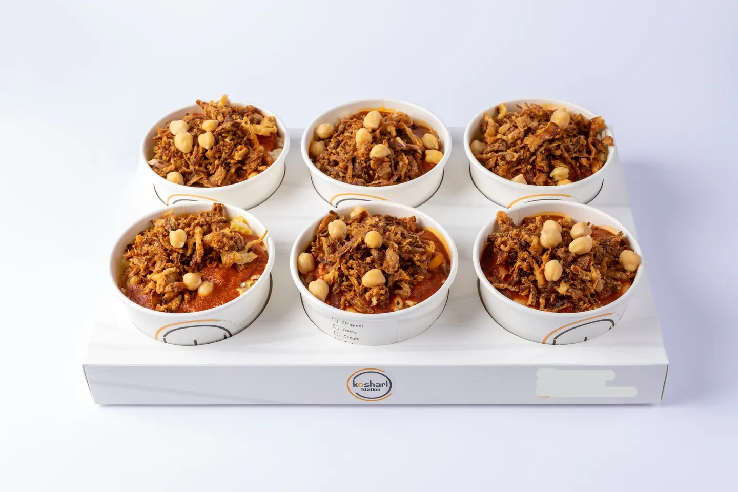 Original Family Koshari Box - 6 Pieces Medium Box