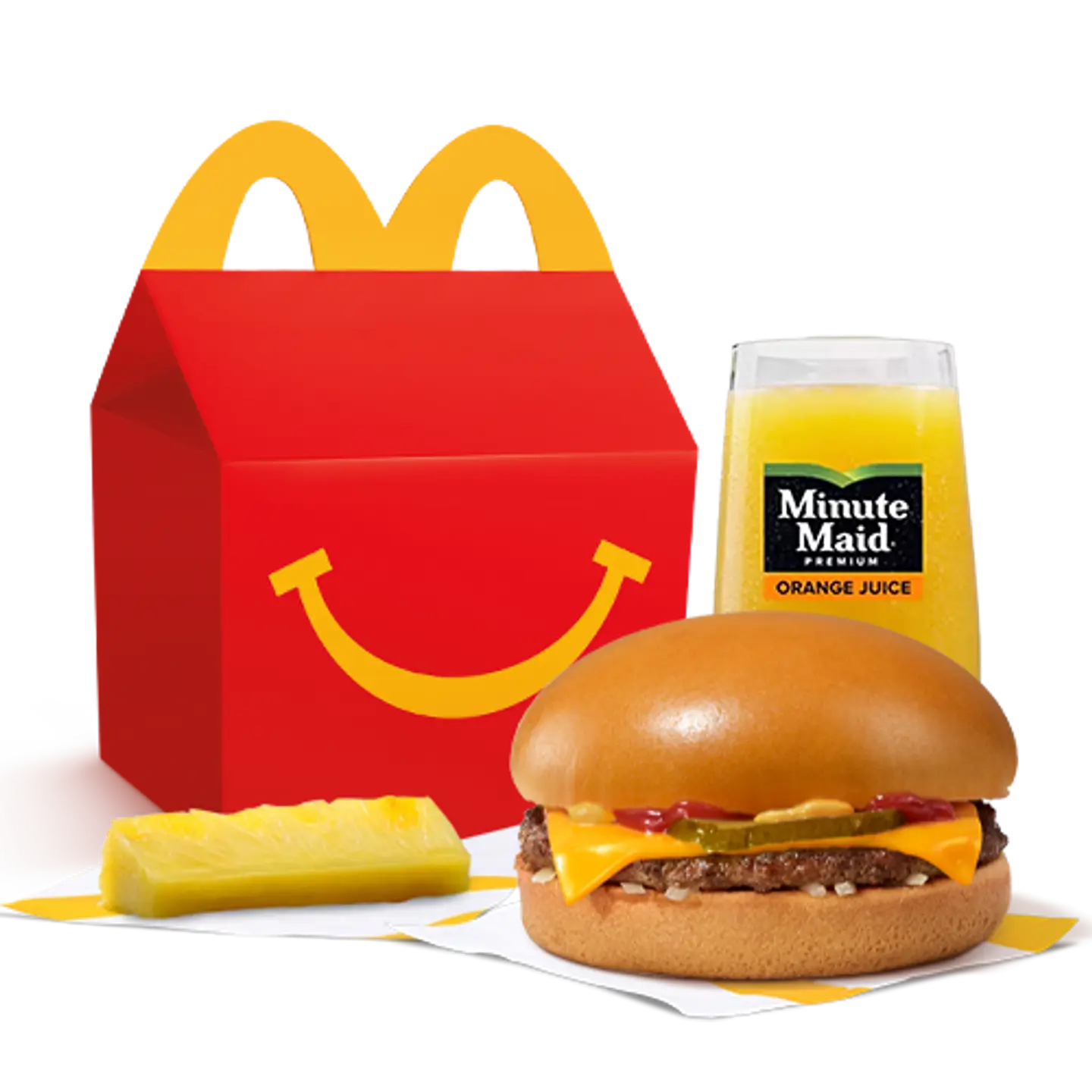 Happy Meal Cheeseburger With Pineapple