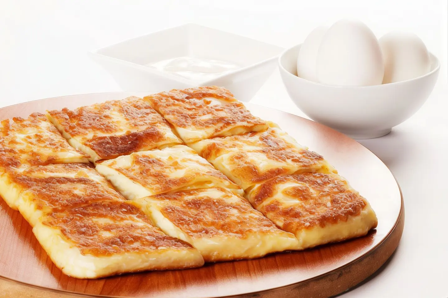 مطبق بيض وجبن سائل