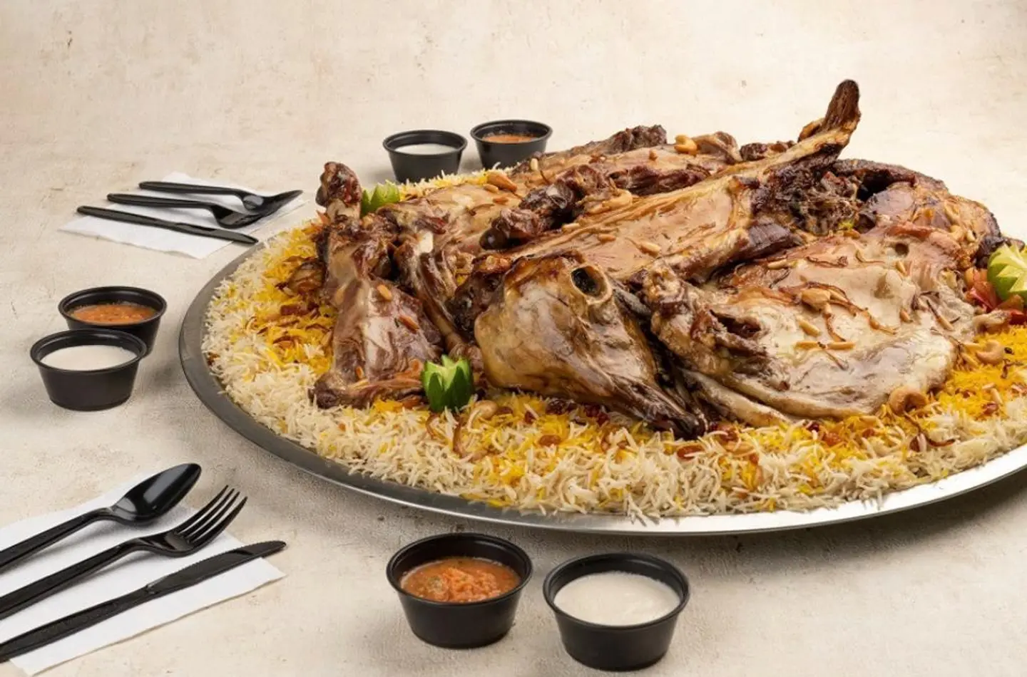 نصف تيس حنيذ