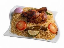 نصف حبة شواية مع أرز مبهر