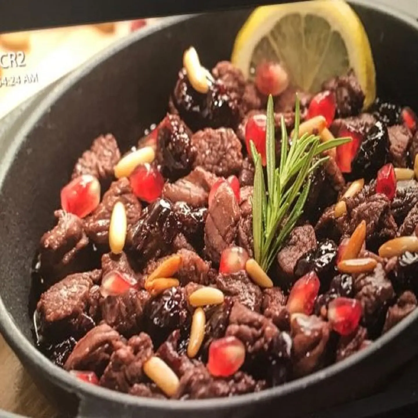 Meat Rass Asfour With Cherry