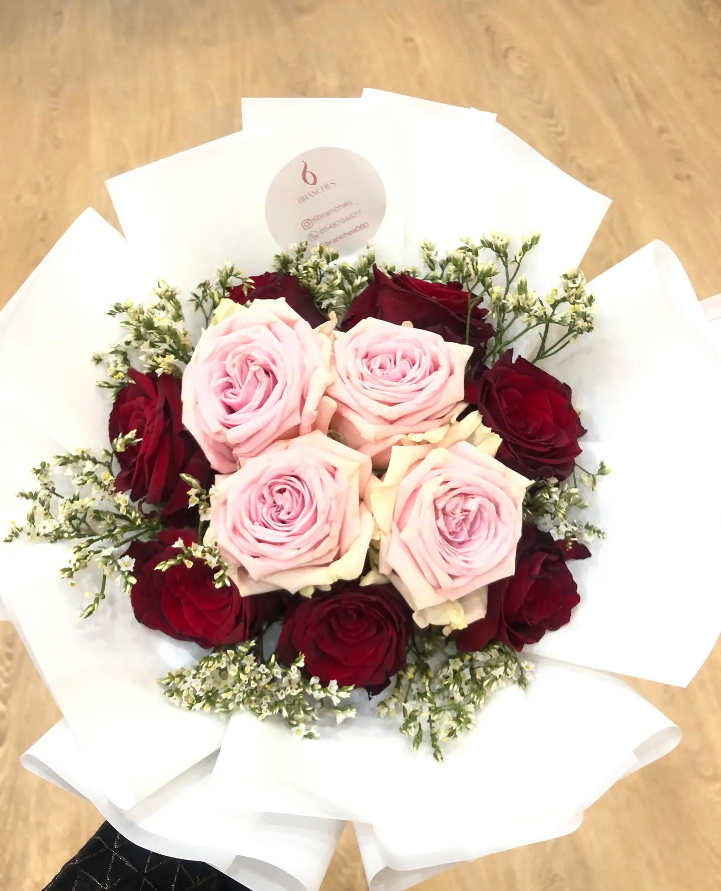 030   Red And Pink Jouri Bouquet