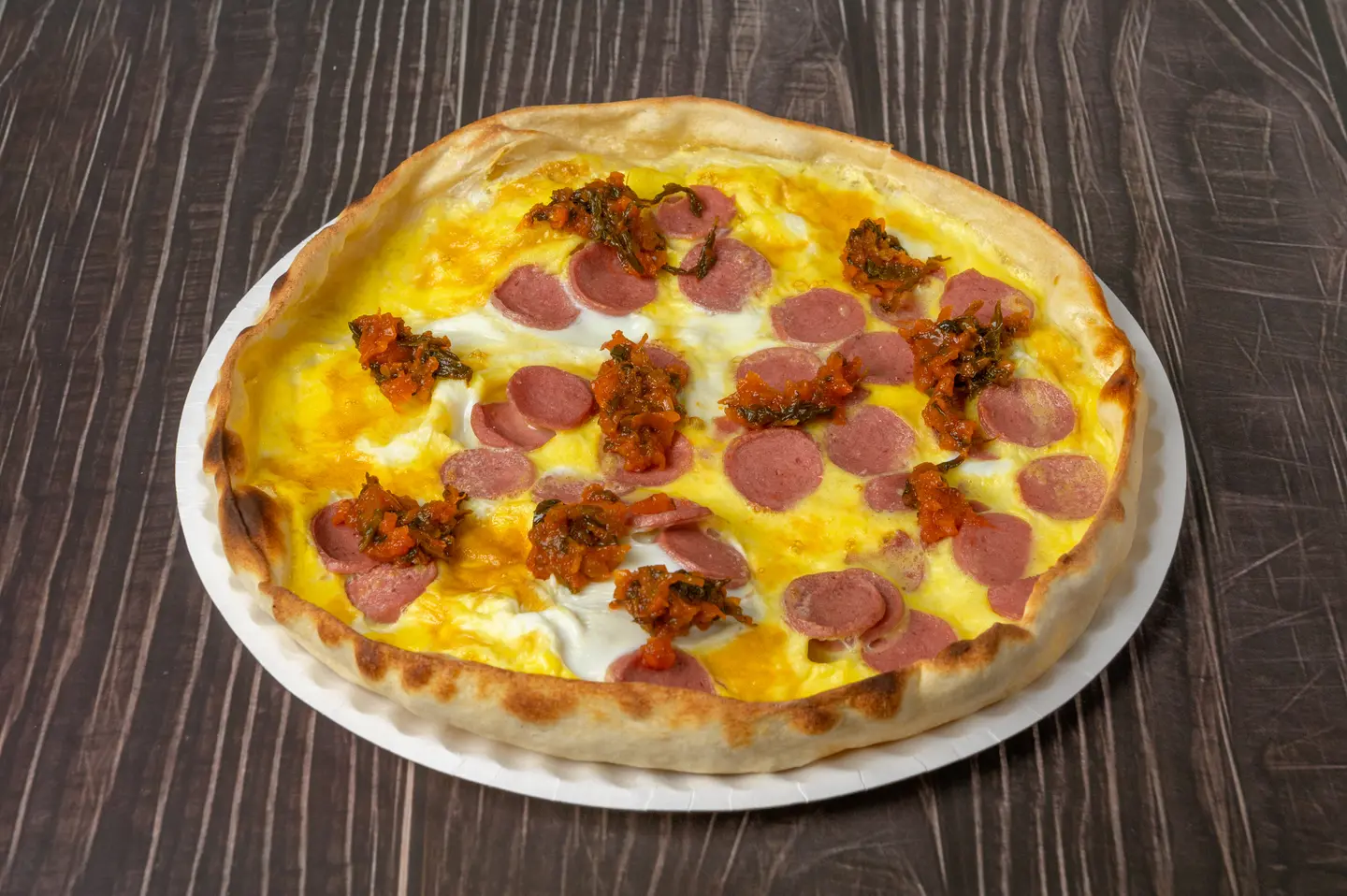 فطيره بيض بالنقانق