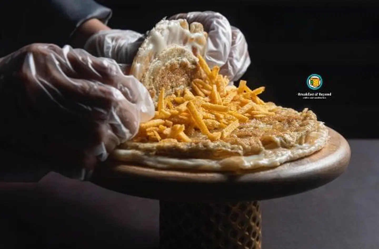 Egg Chapati With Cheese And Chips