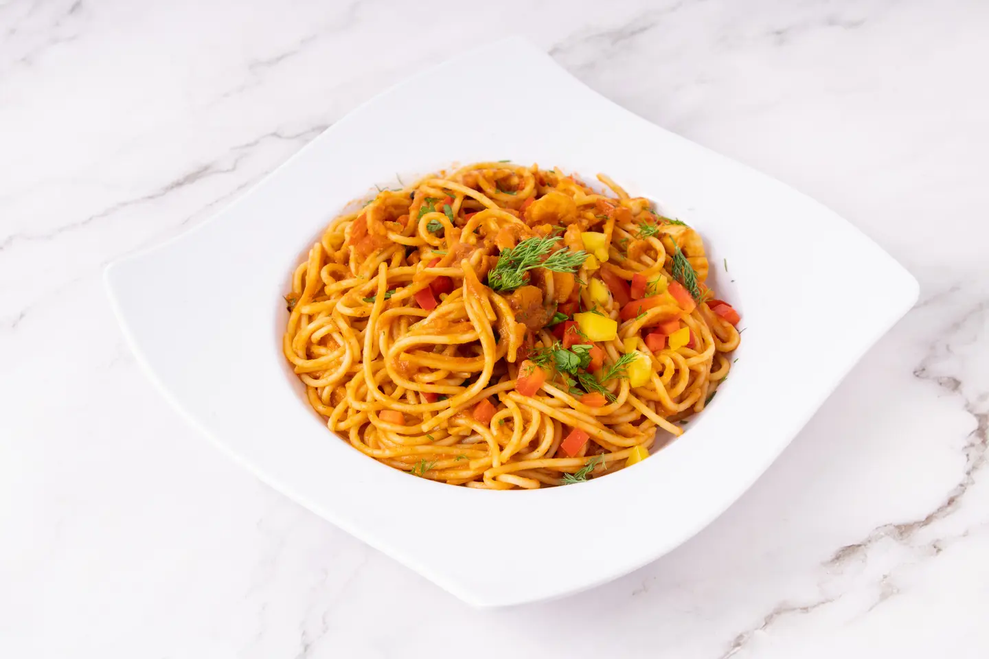 Shrimp Pasta With Red Sauce