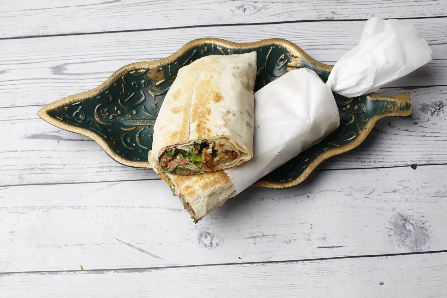 Shami Falafel Sandwich With Cheese And Eggs