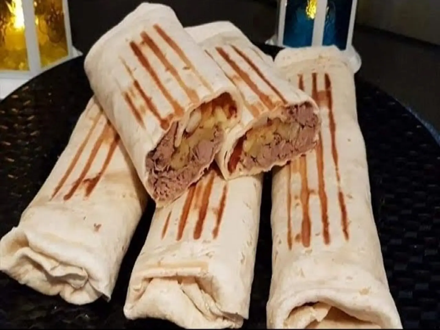 Meat Saj Bread Sandwich
