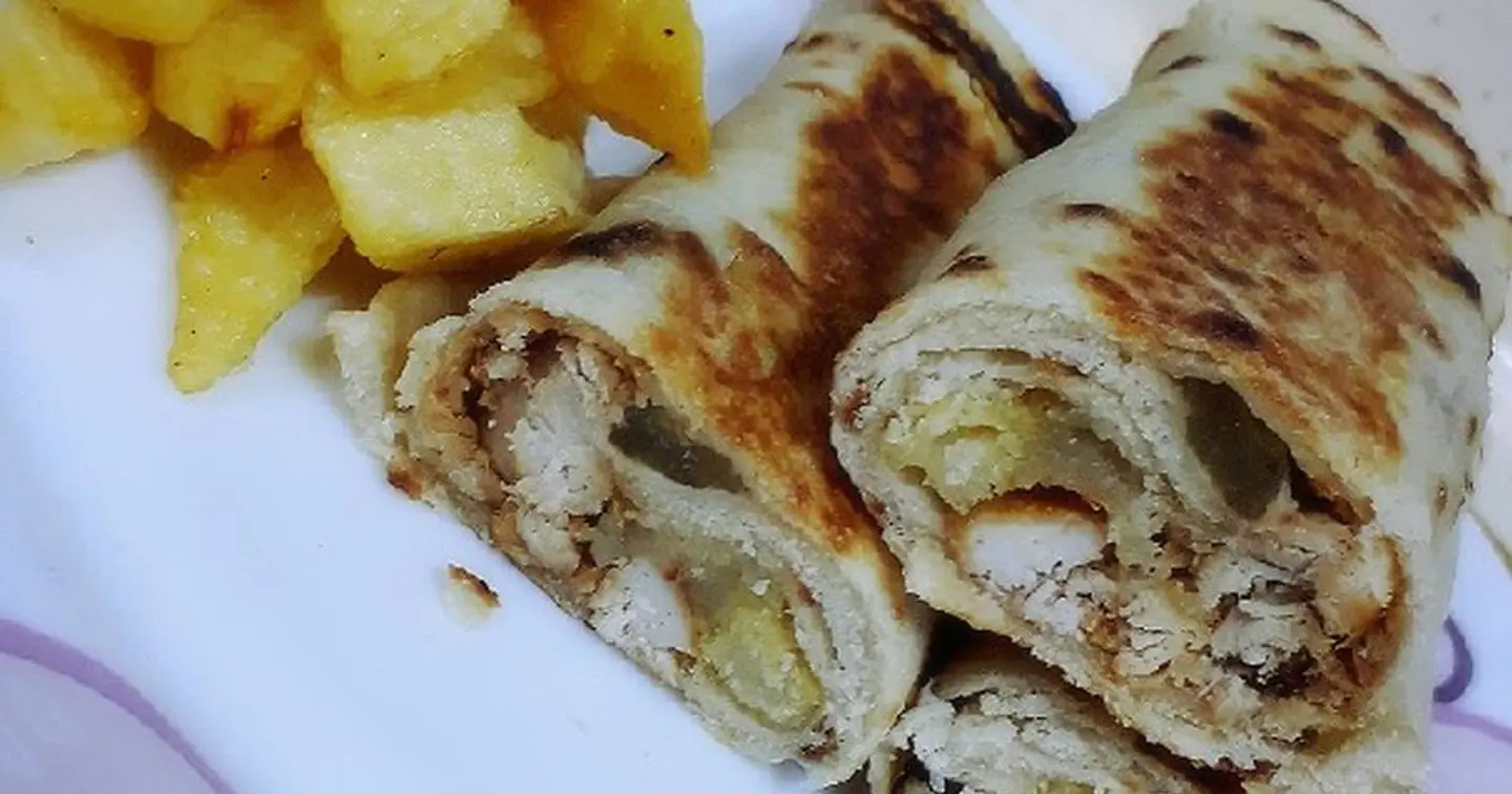 Chicken Saj ​​Bread Sandwich