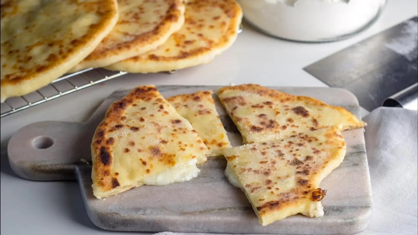 Creem Cheese Saj Bread Sandwich
