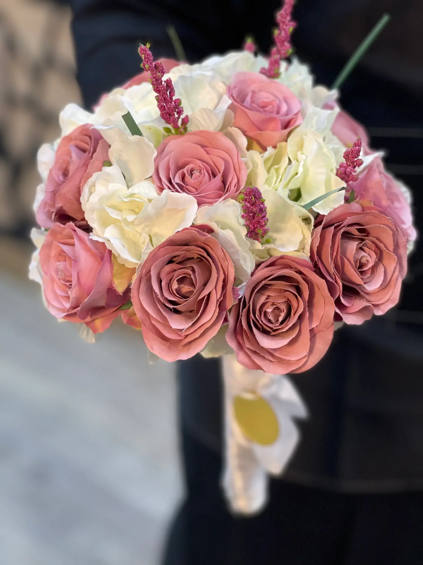 Bride Handheld White And Pink