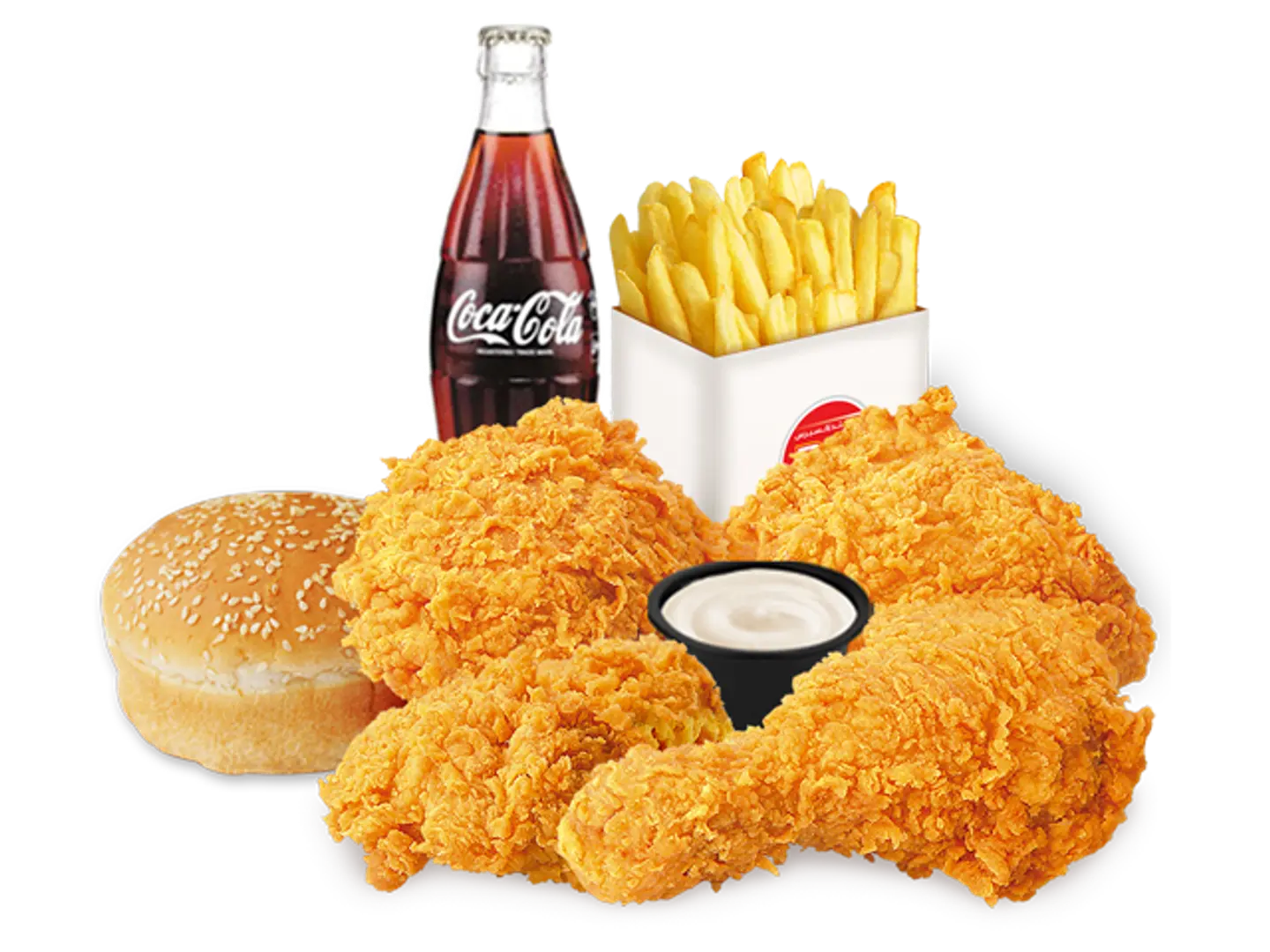 4 Pcs Spicy Broasted Meal