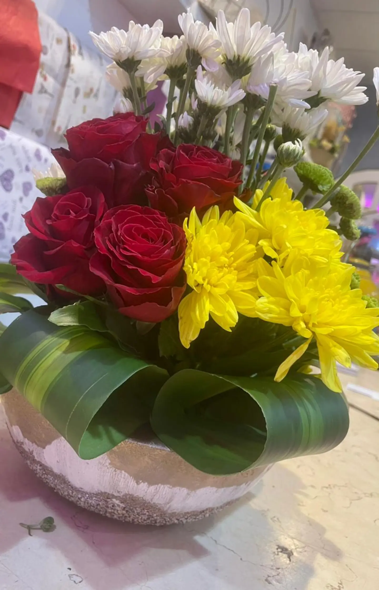فازه فخار ورد طبيعي