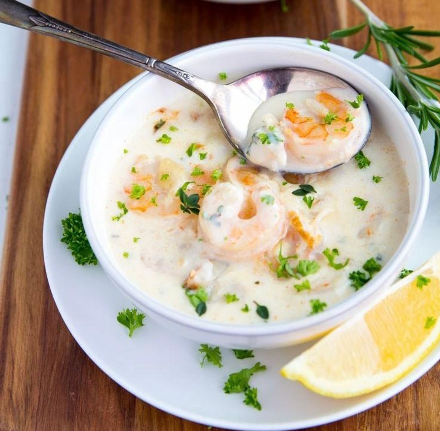 شوربة جمبرى صوص كريمة