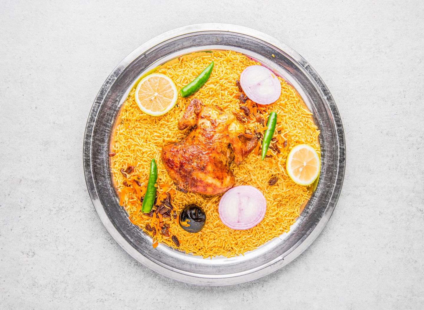 حبة دجاج شواية مع رز