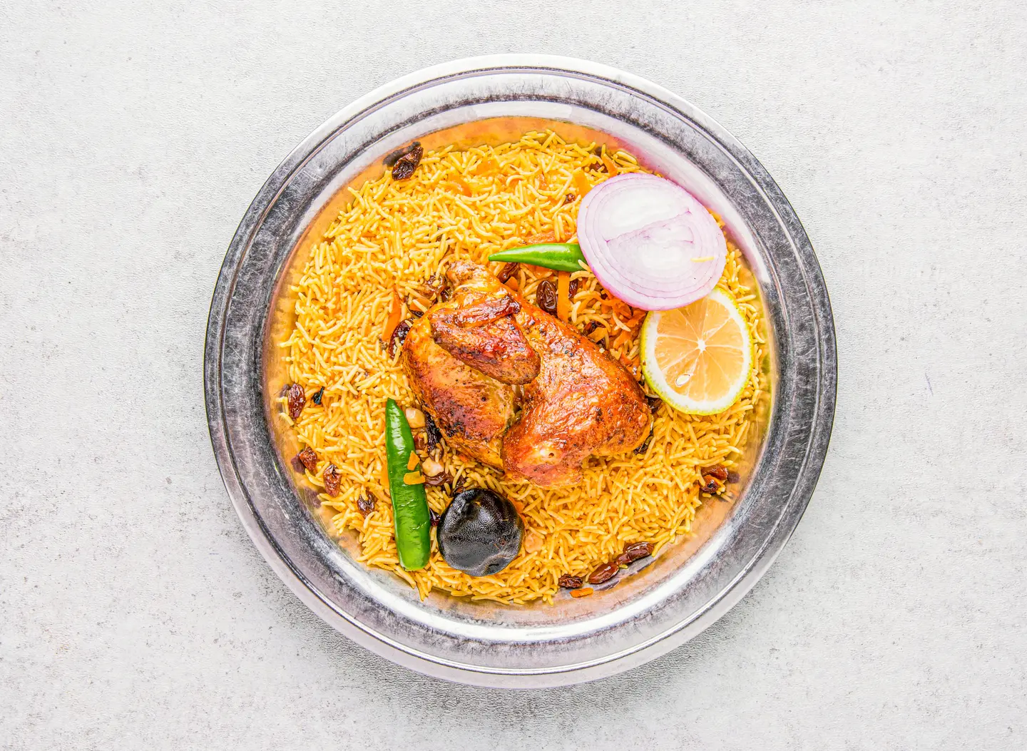 نص دجاج شواية مع رز
