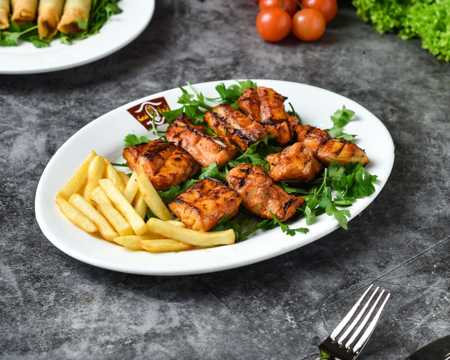 فيليه مشوي مع البطاطس