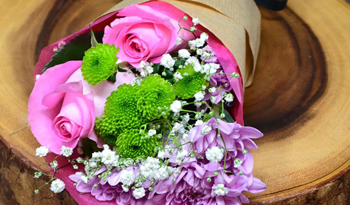 Mix Pink And Green Mini Bouquet