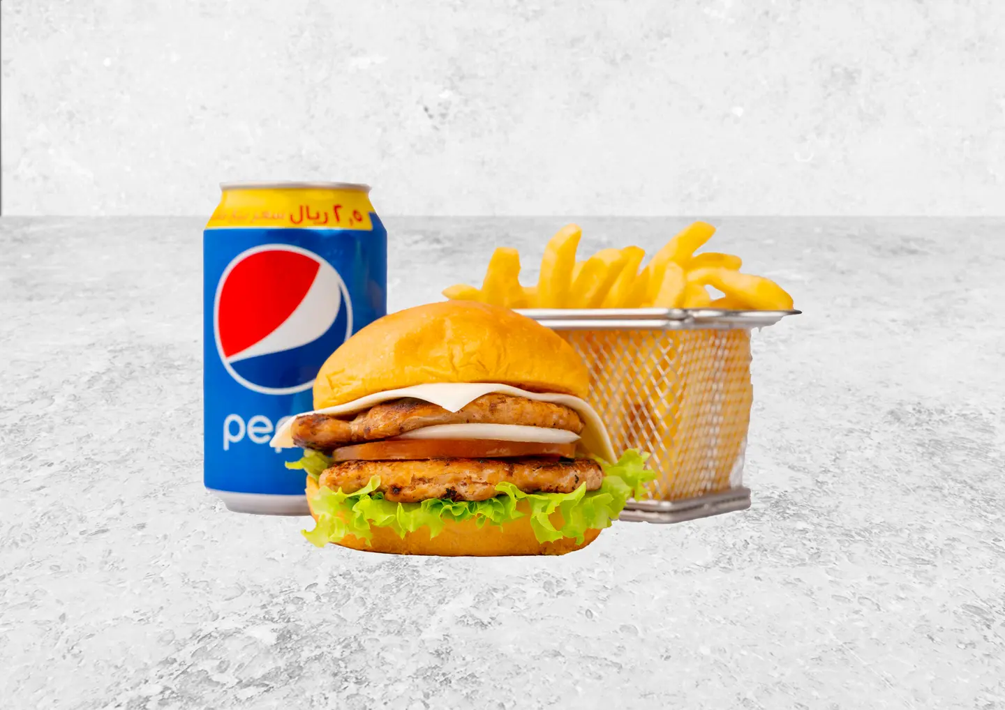 تشكن برجر وجبة