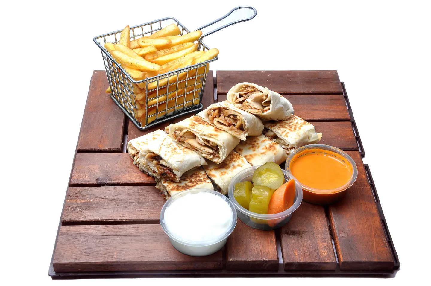 Arabic Shawarma With Cheese Meal