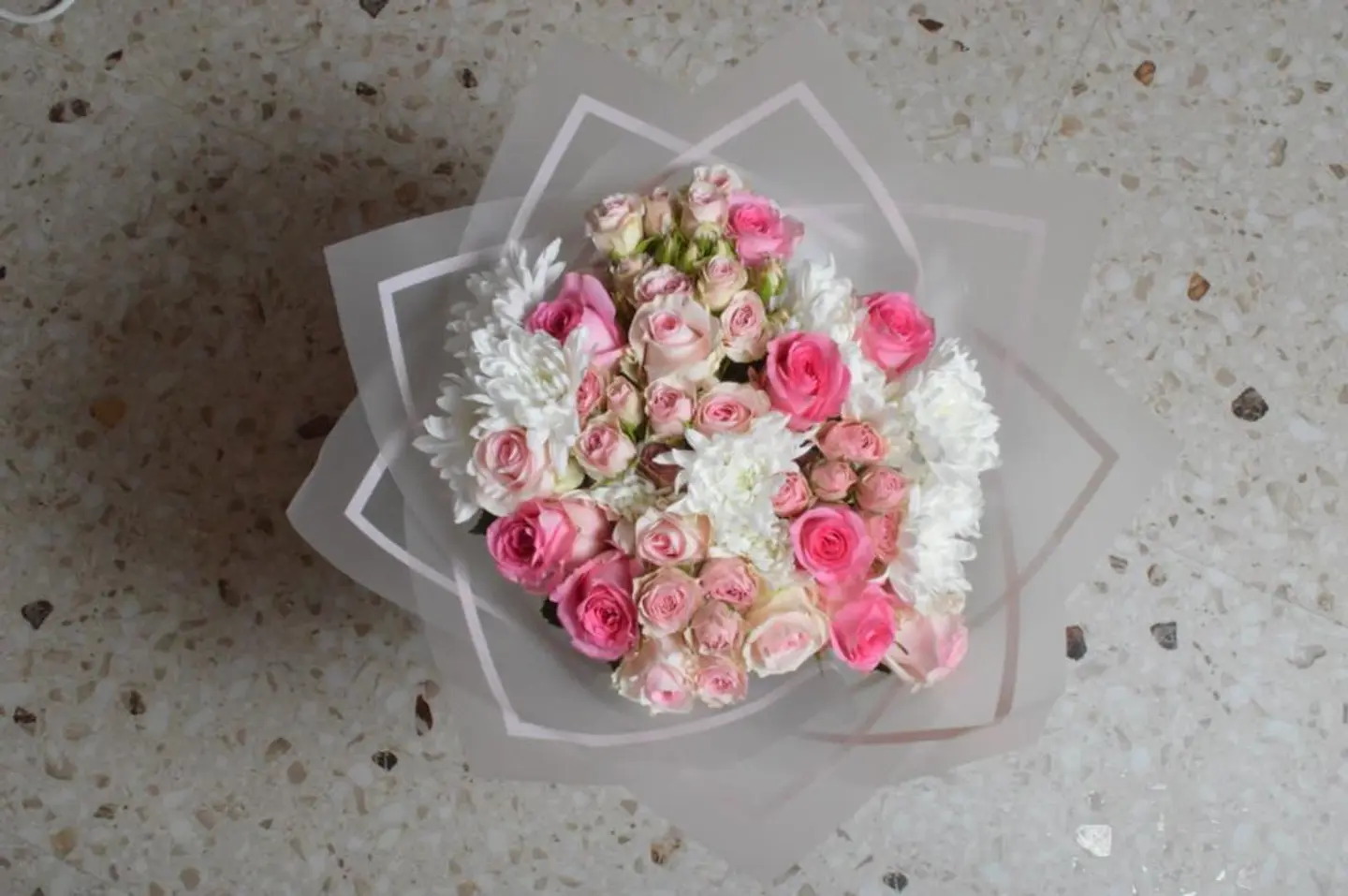 Mix White And Pink Bouquet