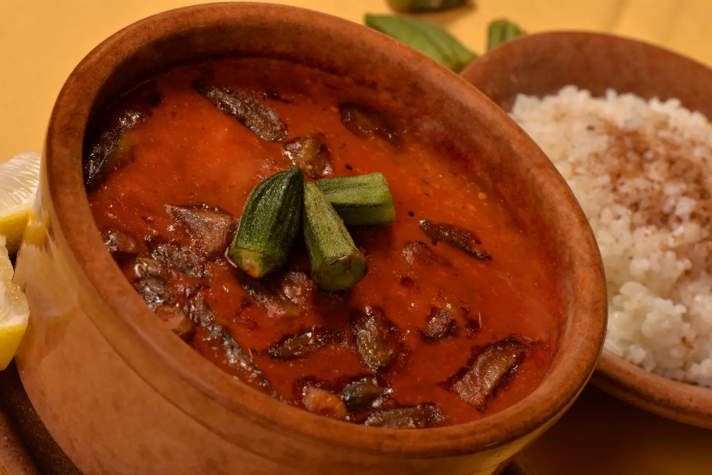 Okra And Lamb Chunk Tajeen