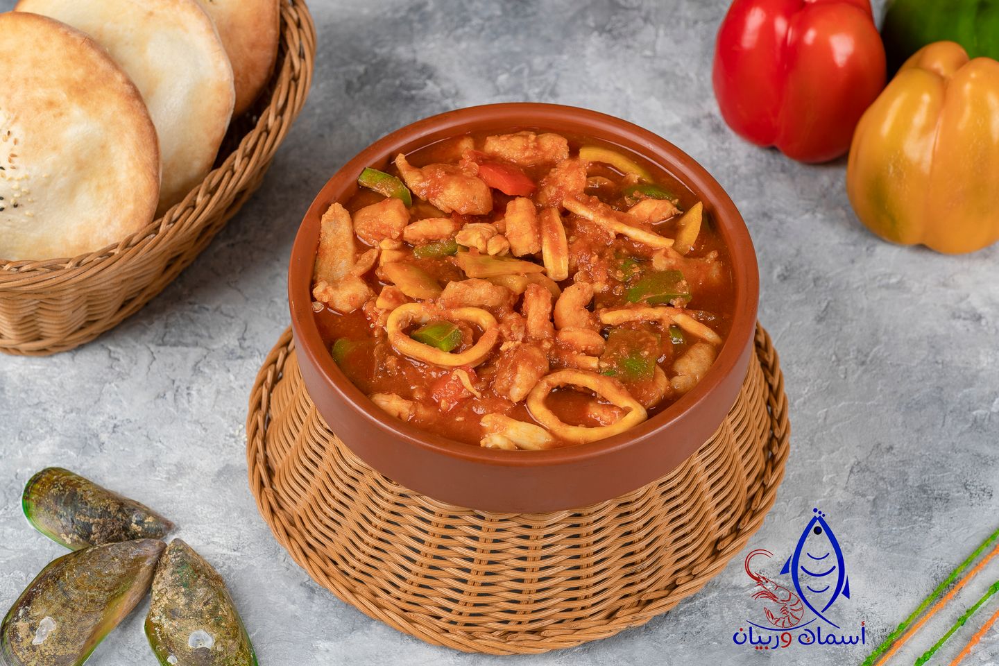 طاجن اسماك وروبيان