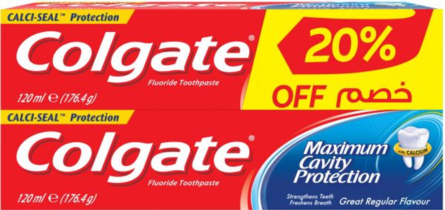 كولجيت معجون اسنان2*120 مل+ 20%