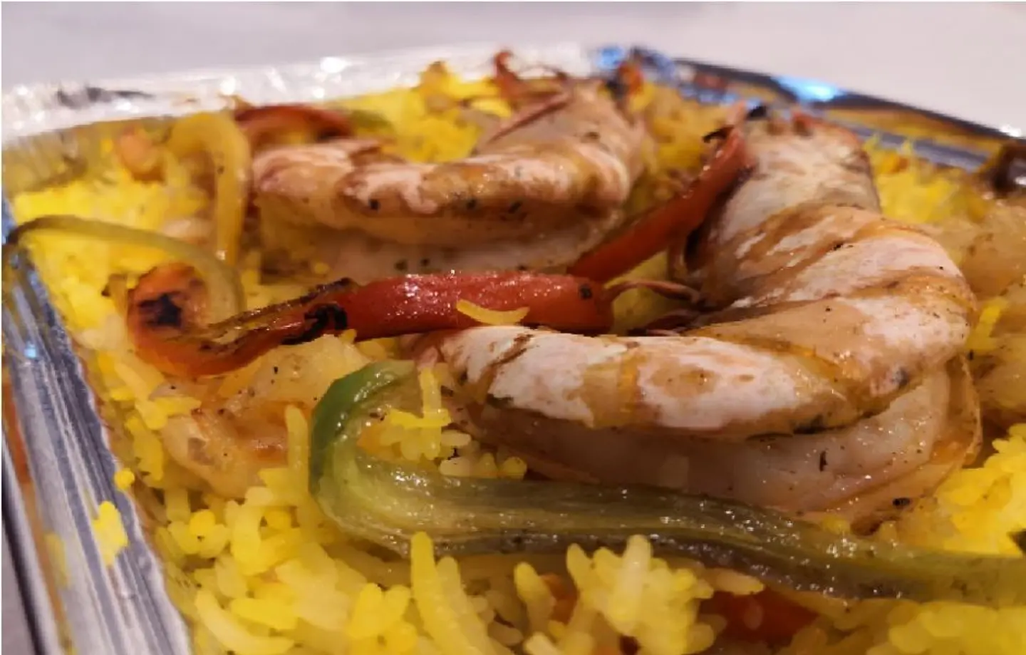 ارز بالجمبري والزعفران