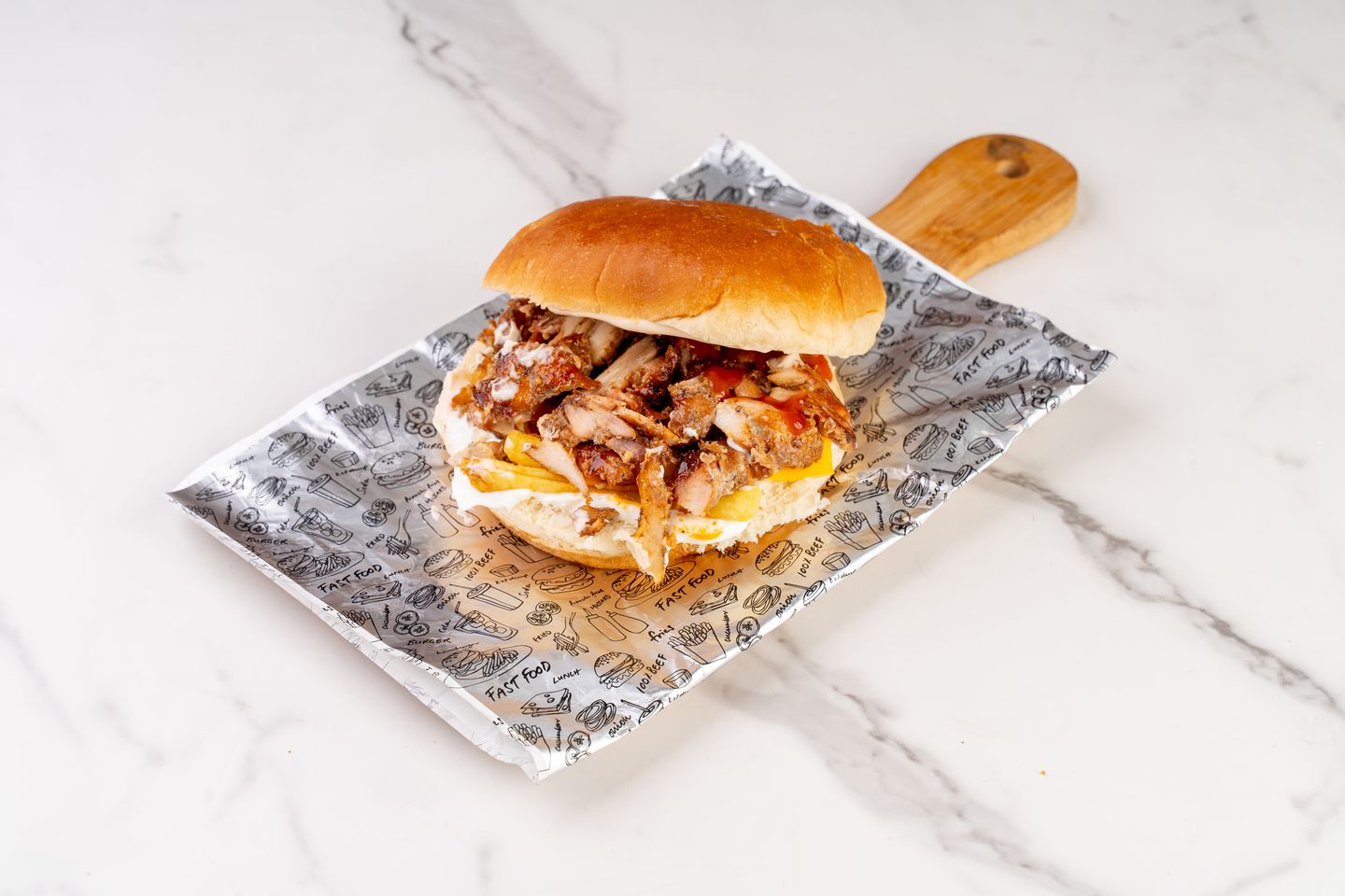 Cheese Shawarma Burger