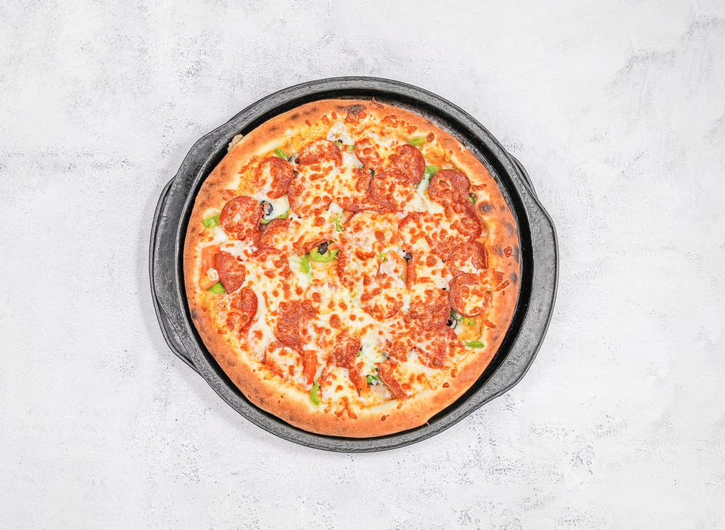 Pepperoni And Vegetables Pizza