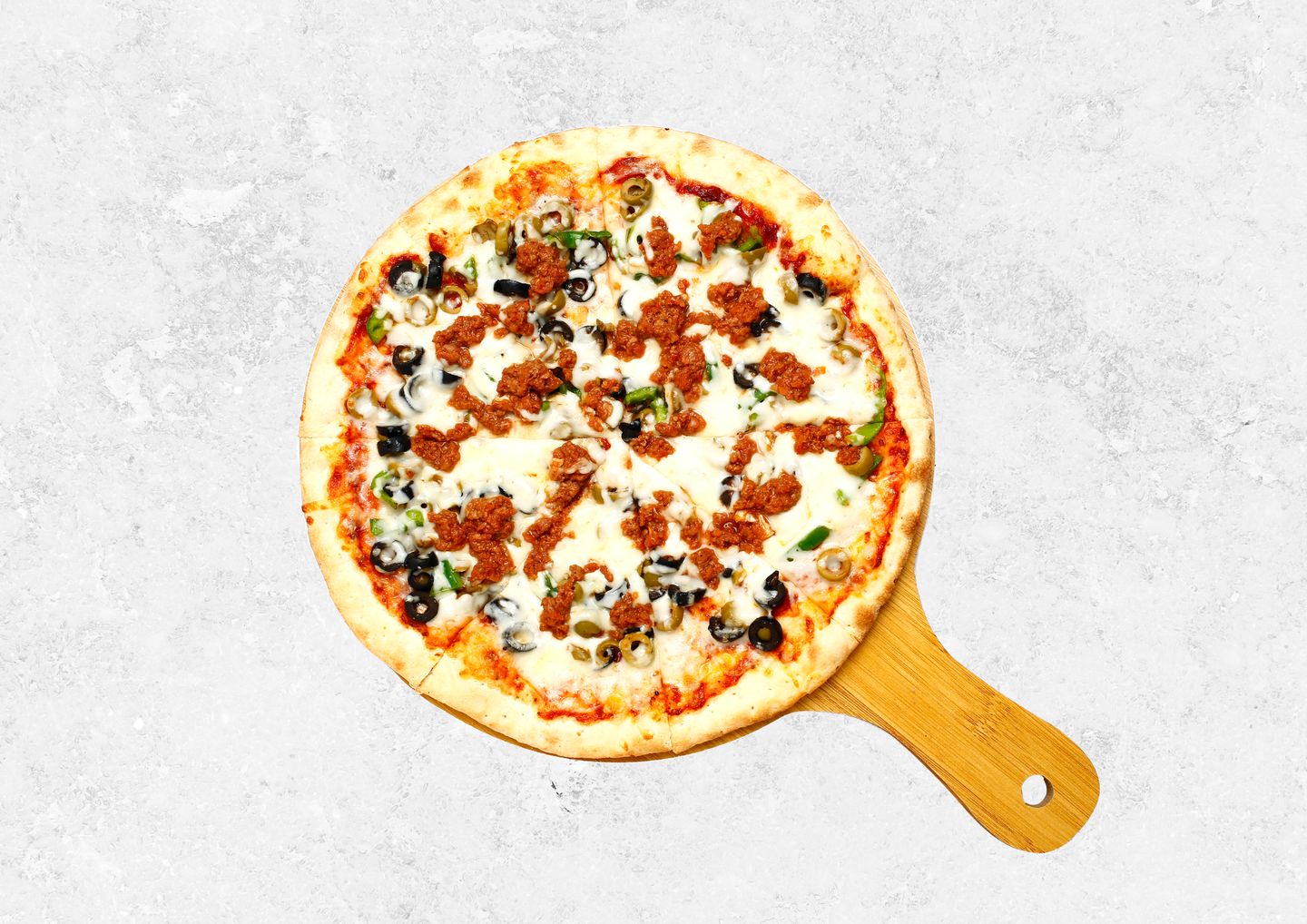 Ground Beef With Cheese Pizza