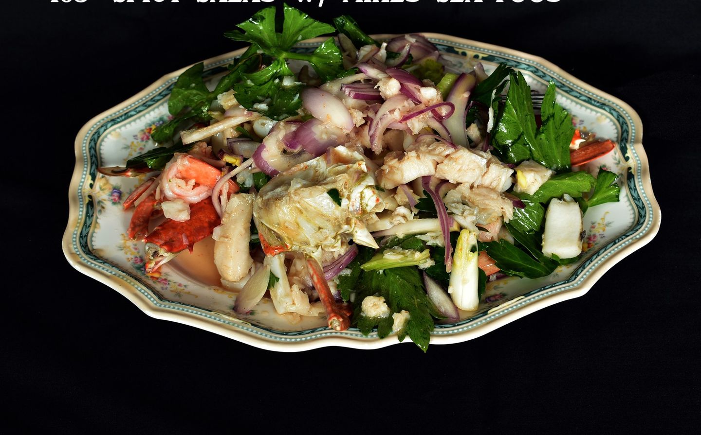 Spicy Salad With Mix Seafood