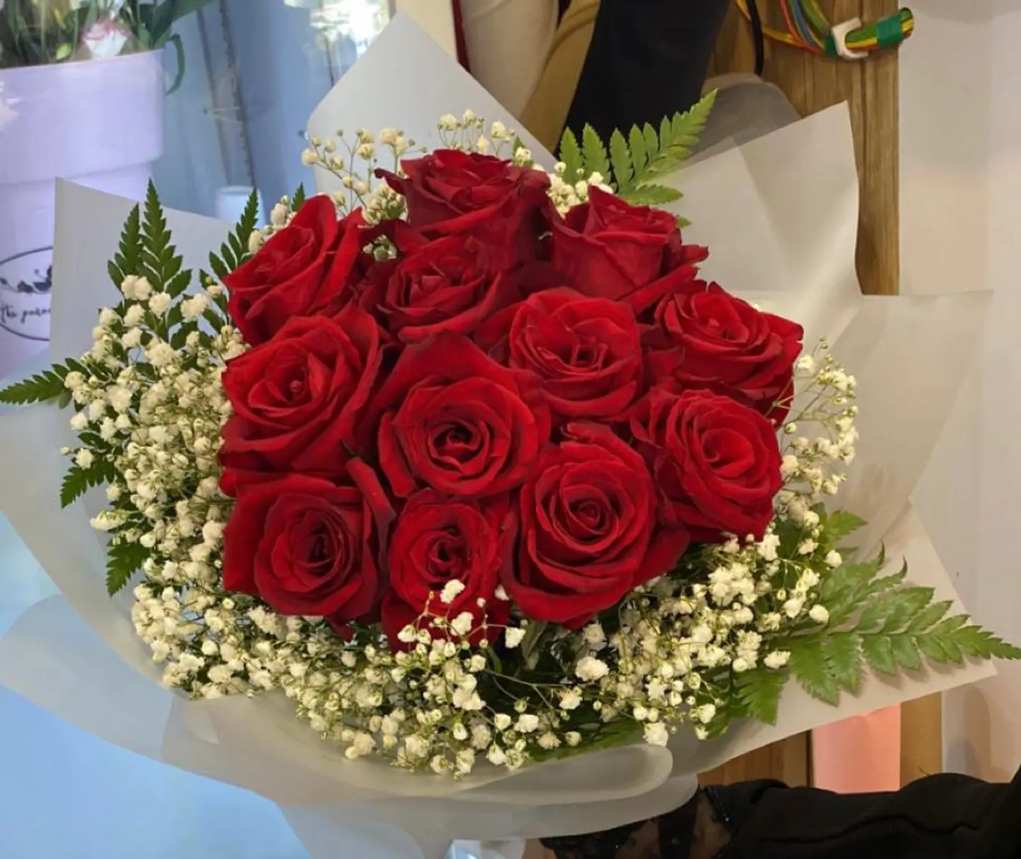 بوكيه جوري احمر صغير