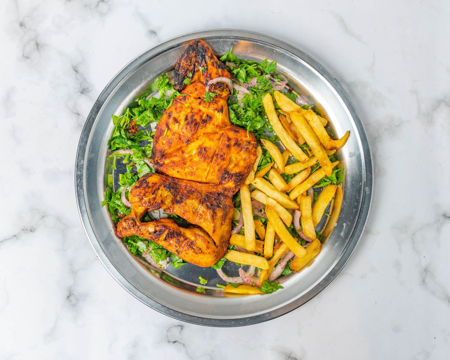 Half Chicken On Charcoal