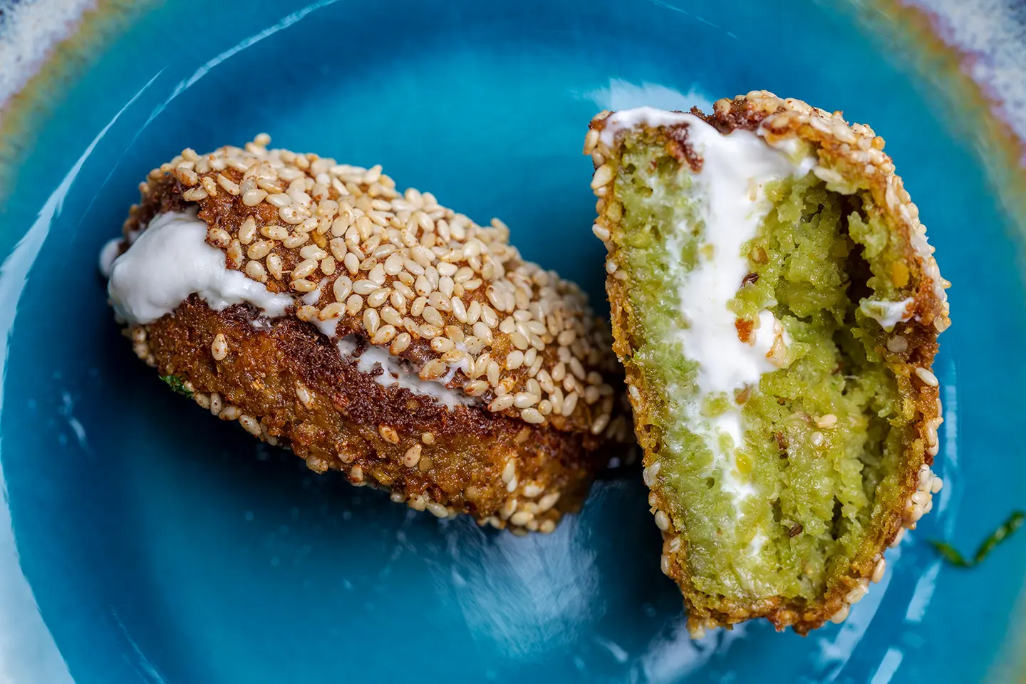 Frozen Stuffed Falafel With Labneh
