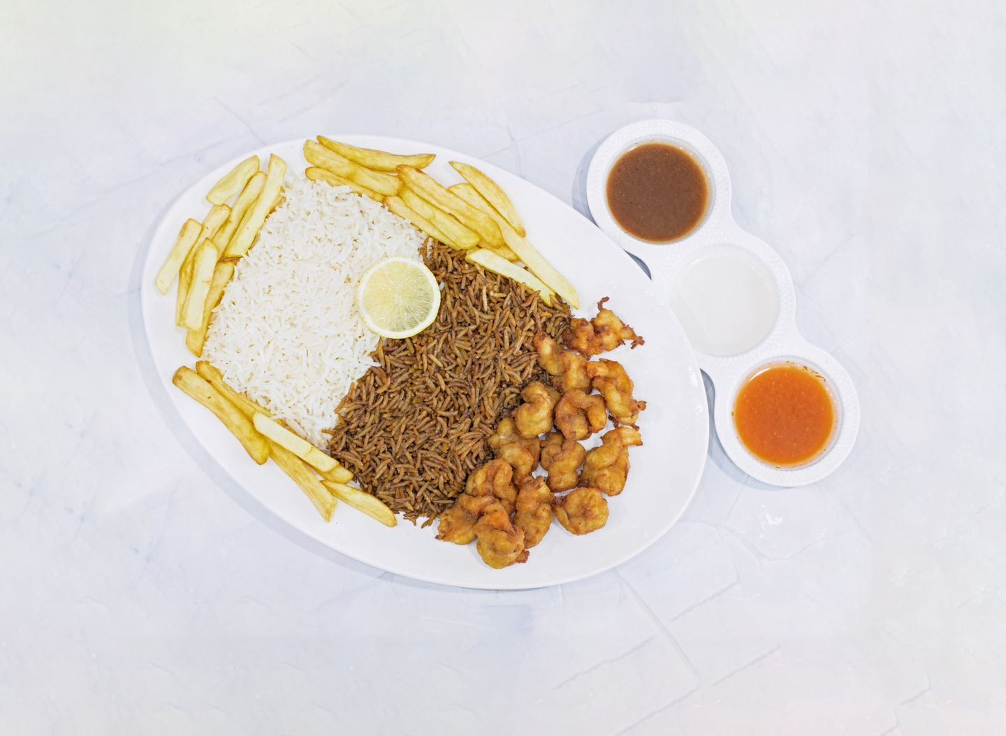 وجبة جمبري مقلي