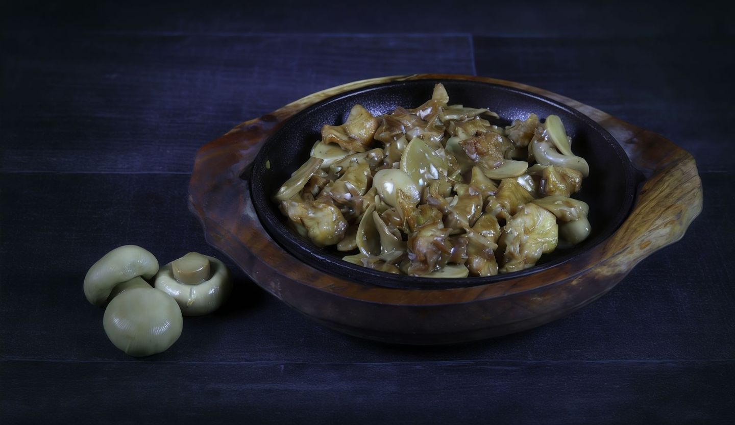 Fish Mushroom In Garlic Sauce