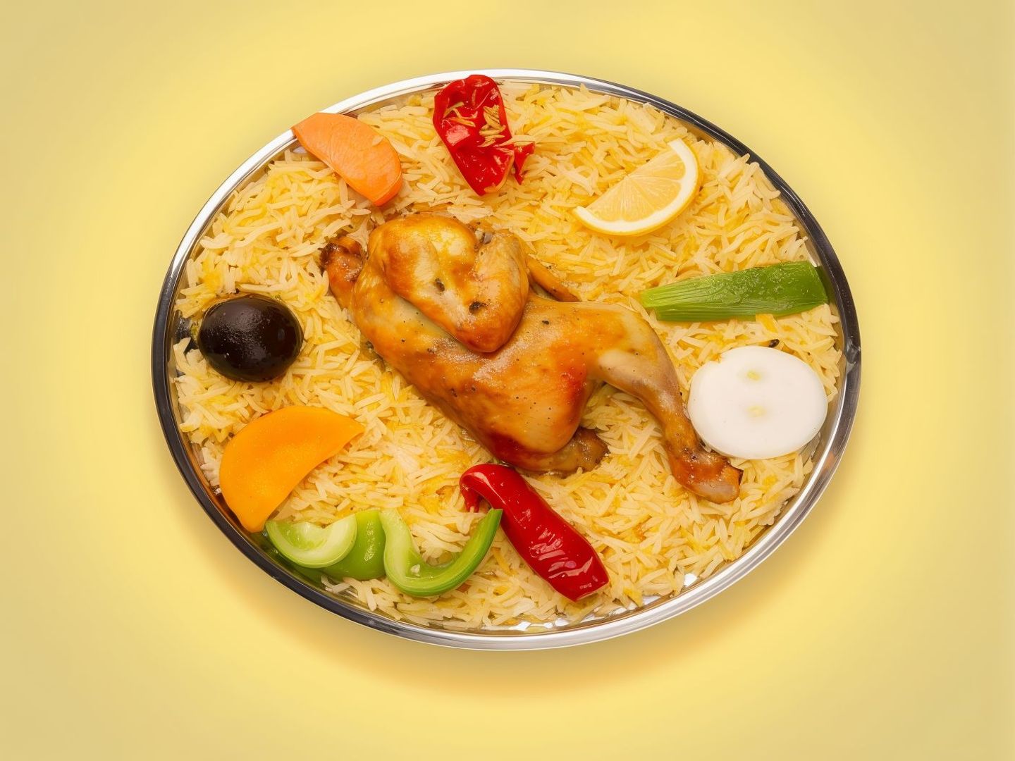 الدجاج مندي - مثلوثة