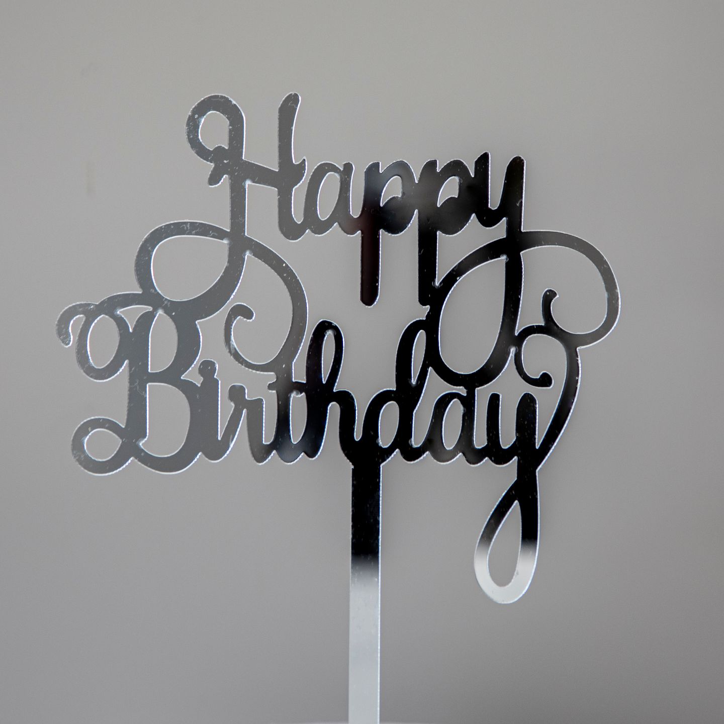 Happy Birthday Silver Color