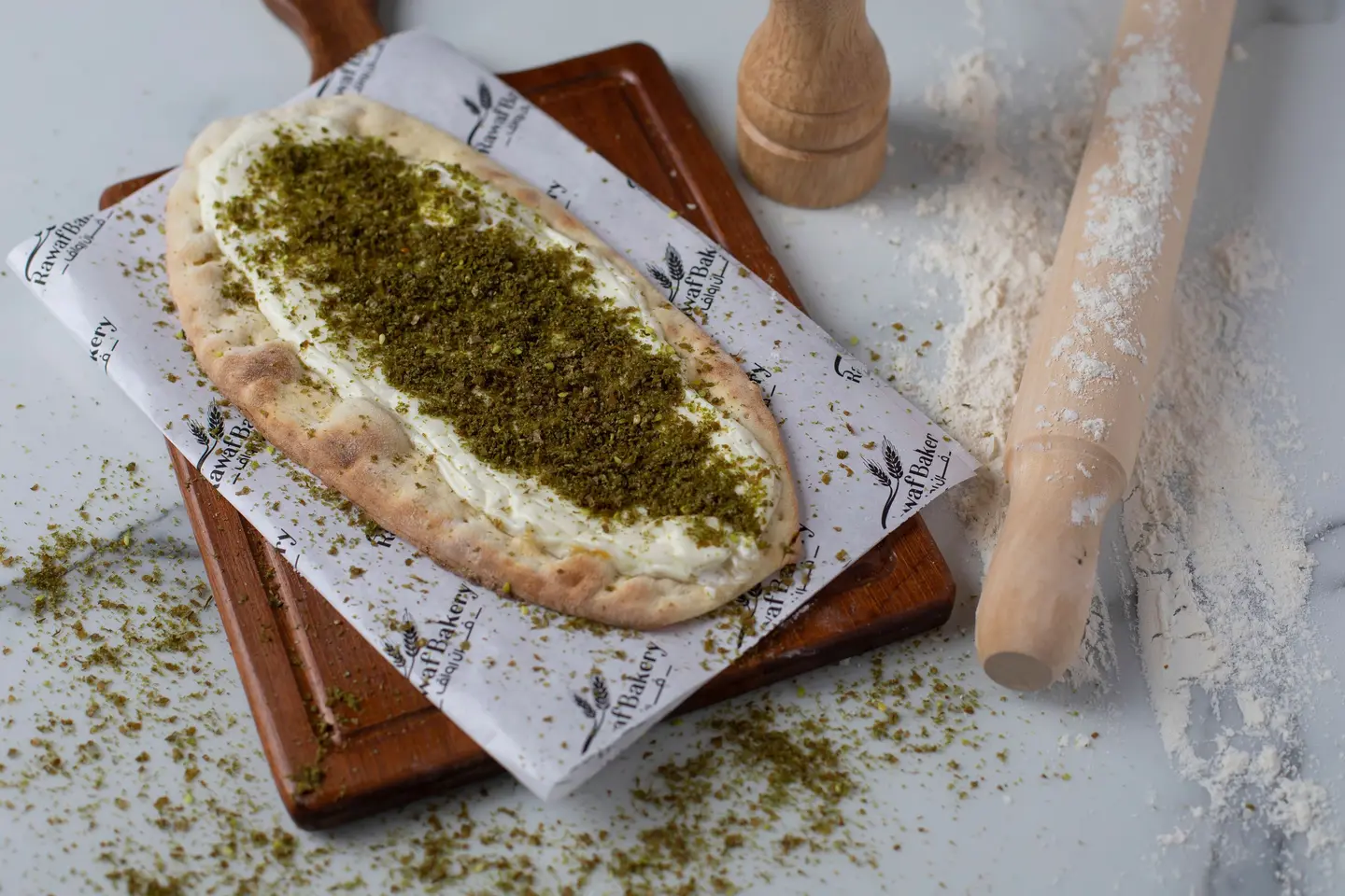 منقوشة لبنة زعتر