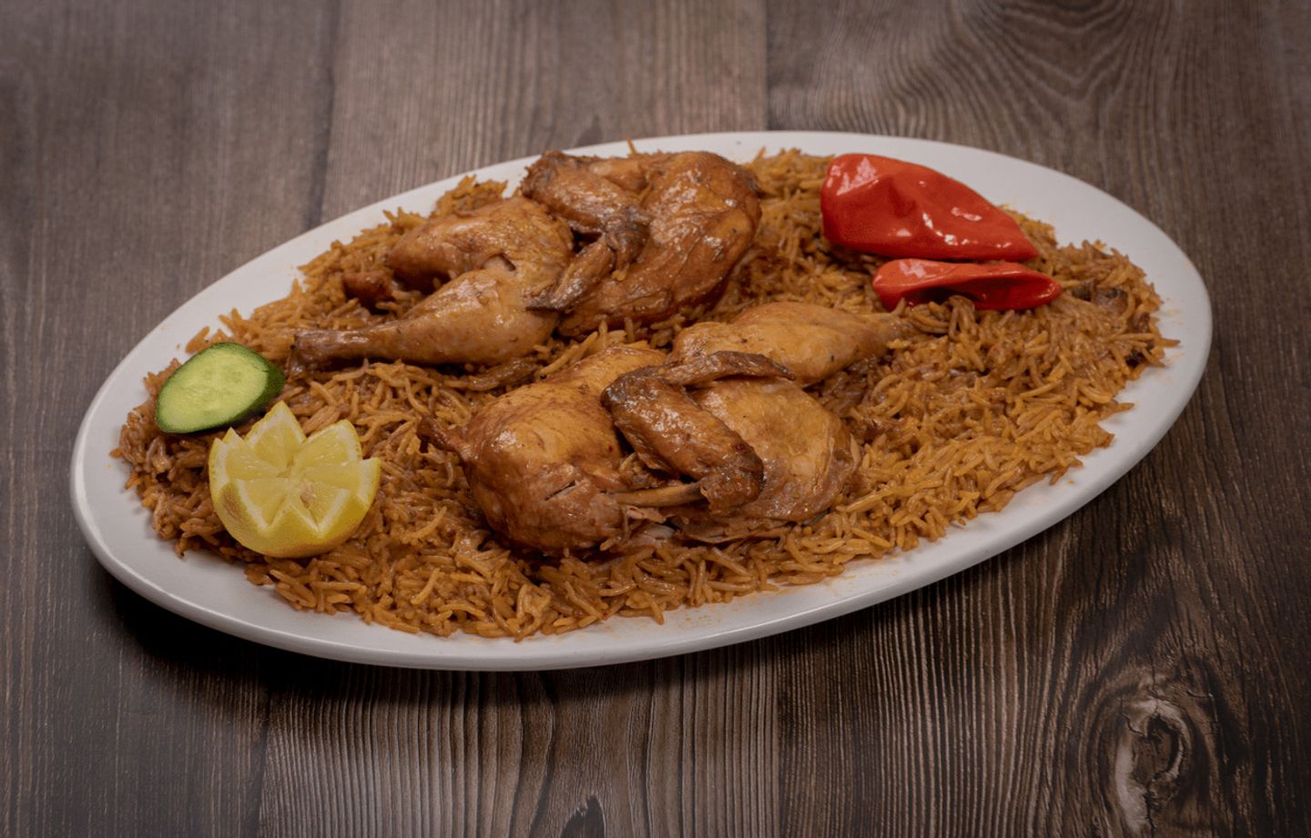 Half A Chicken Madghot With Rice