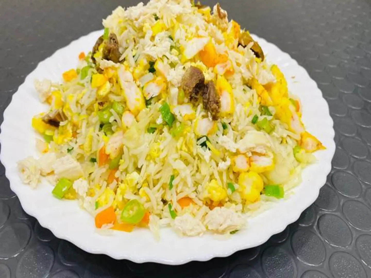 أرز مقلي مشكل