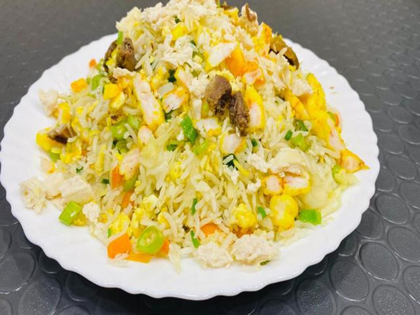 أرز مقلي مشكل