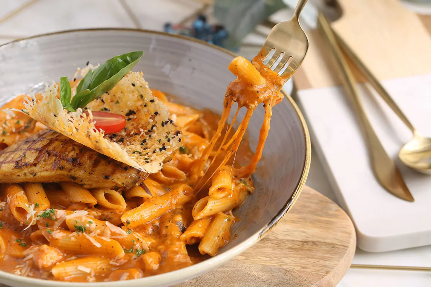 Pink Chicken Pasta